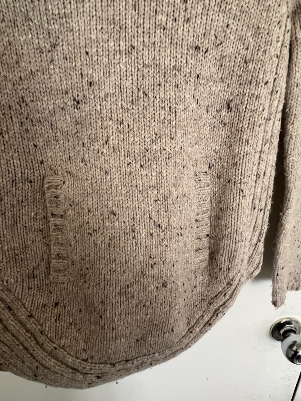 Cynthia Rowley Speckled Cream Turtleneck Sweater - Picture 4 of 4